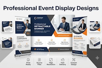 design retractable banner, roll up banner and backdrop banner