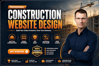 design a professional construction, hvac, roofing, and electrical website