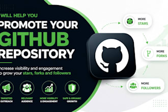 help on promote your github repository to increases stars fork and follower