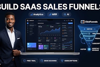 build clickfunnels, sales funnel landing page and automation