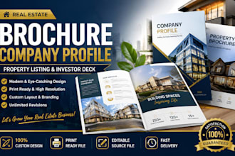 design real estate brochure property listing company profile and investor deck