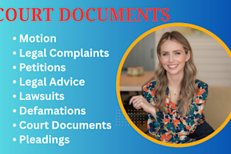 draft a writ of mandamus, appellate brief, certiorari petition and court motions