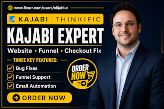 fix kajabi thinkific website salesfunnel checkout domain email automation issue