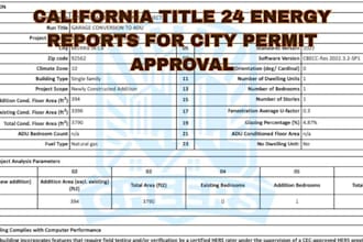 prepare california title 24 energy reports for city permit approval