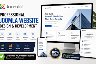 design and develop professional joomla website with SEO and extensions