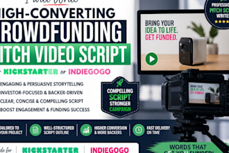 write a high converting crowdfunding video script for kickstarter and indiegogo