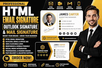 create clickable HTML email signature for outlook gmail