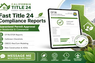 prepare title 24 energy report for california building permits