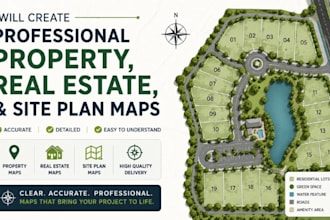 create professional property, real estate, and site plan maps