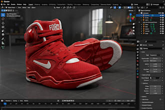 do 3d shoe modeling and realistic rendering