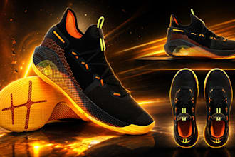 3d shoe models with high quality textures rendering