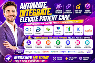integrate opendental dentrix athenahealth practice better ghl  keragon zapier