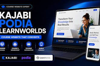 do podia website, learnworlds, kajabi website for your course website