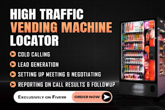 vending machine vending locator lead generation cold calling atm machine