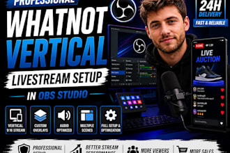 creat professional whatnot vertical livestream in obs studio