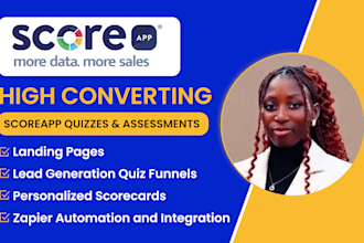build scoreapp quiz funnel, landing page, scorecard and assessment on scoreapp