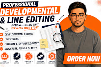 provide developmental or line editing, fictional developmental and line editing