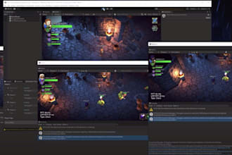 develop unity scripting, gameplay systems, ai, multiplayer and custom game