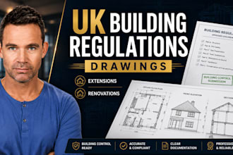 create UK building regulations drawings with notes for extensions and renovation