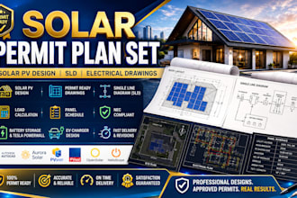 design solar plan set, solar pv design, single line diagram, electrical drawings