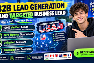 do b2b lead generation, contact list, email listing in 24 hrs