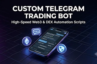 develop a custom telegram trading bot and web3 wallet execution script