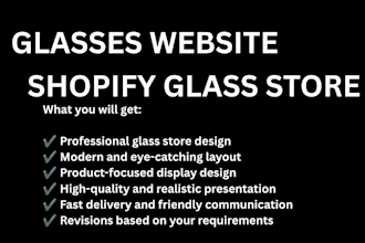 setup glasses store design for your products, store glasses