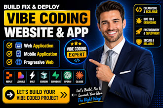 build or fix vibe coded app bug fix replit full stack website using vibe coding