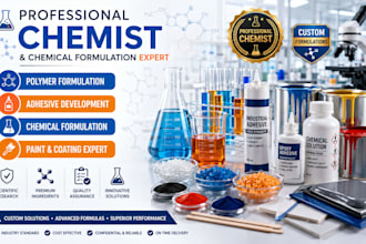 develop custom polymer adhesive, chemical, and paint formulations