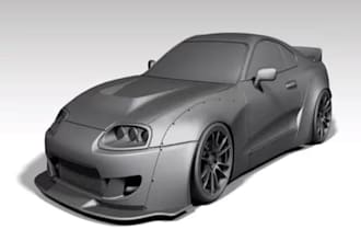 design 3d printable car body kit, widebody kit, and custom automotive parts