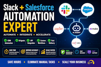 slack salesforce integration slack bot ai agent zapier n8n make automation CRM