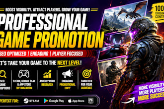 compelling SEO friendly game descriptions for steam and to get more players