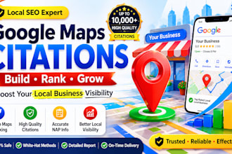 build 9070 google maps citations for local SEO gmb ranking