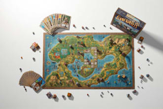 design board game card game tabletop game cards box rulebook tarot card game