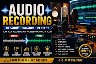 urgently do clean up improve audio restoration enhance voice call cctv recording