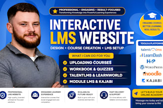 create course content or design interactive course using talentlms,h5p,learndash