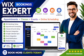 set up wix bookings, appointments, classes and online scheduling