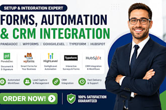 do pandadoc wp forms gohighlevel automation typeform survey hubspot integration