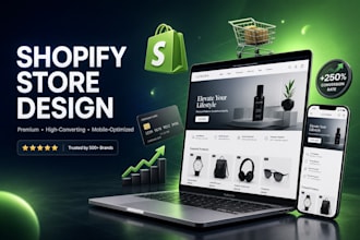 design a luxury shopify store 3d visual shopify store with coversion focus brand