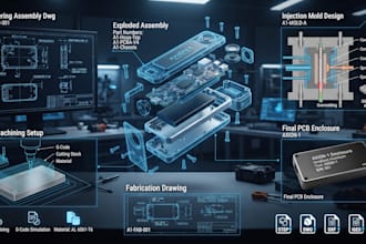 do product design, solidworks, mechanical design, 3d cad modeling and dfm