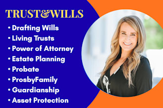 draft individual wills, couples will, trusts and estate plan documents