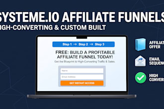 systeme io affiliate product funnel lead capture pages sales page design expert