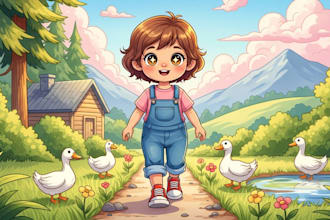 children storybook watercolor illustraion picture book cover amazon kdp