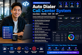 setup auto dialer call center outbound ivr system, auto dialer vicidial voip bot