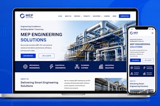 build modern mep engineering company website epc and industrial company website