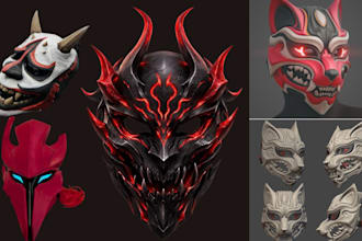 3d print and paint, ship custom 3d mask 3d helmet cosplay armor and stl files