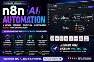 build n8n ai agent webhooks synthflow api integration custom zapier automation