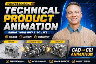 do mechanical product animation, industrial explainer video, medical animation