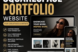 build a custom squarespace portfolio website for creatives and artists