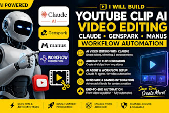 youtube clip ai video claude video editing claude genspark manus workflow claude